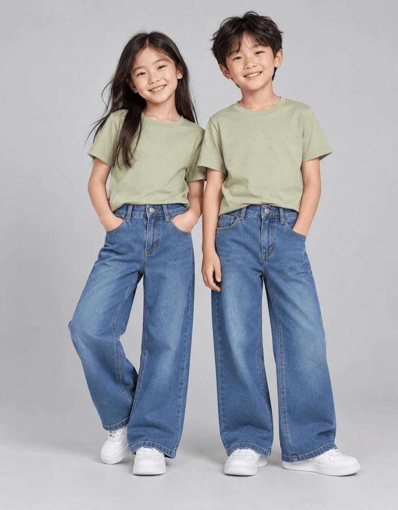 Childsplay Basics Kids Oversized T-Shirt in Green