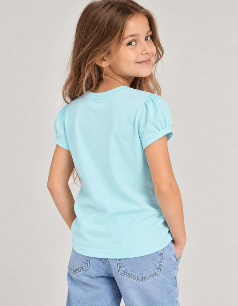 Childsplay Basics Girls Cotton T-Shirt in Blue