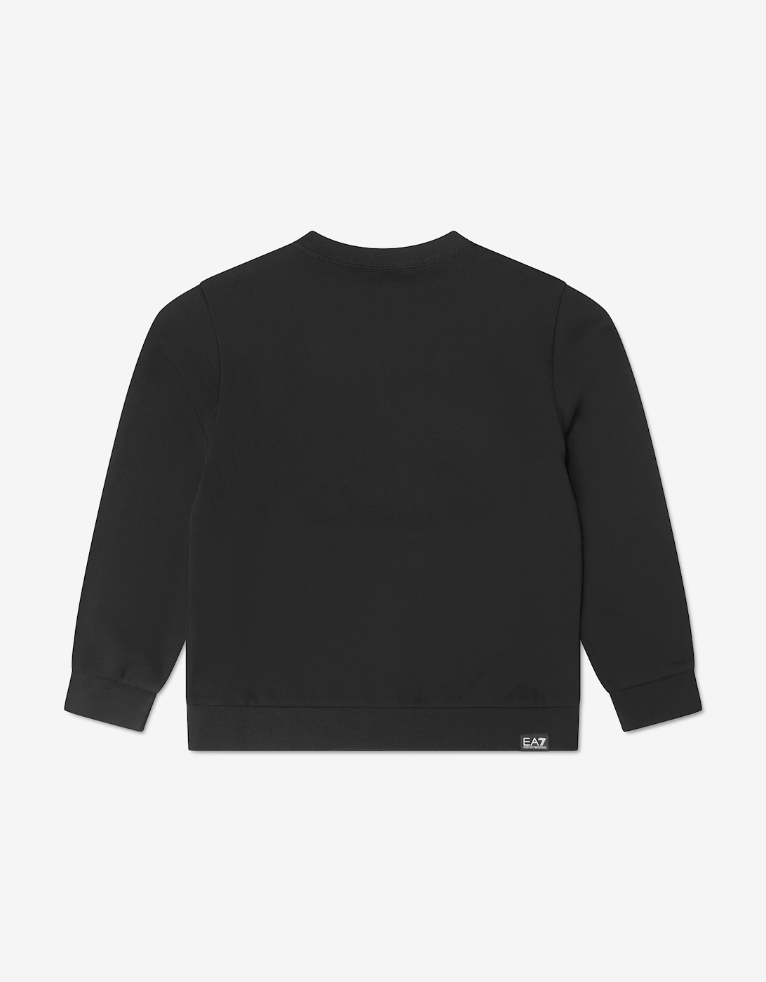 EA7 Emporio Armani Boys Train Oversize Logo Sweatshirt in Black