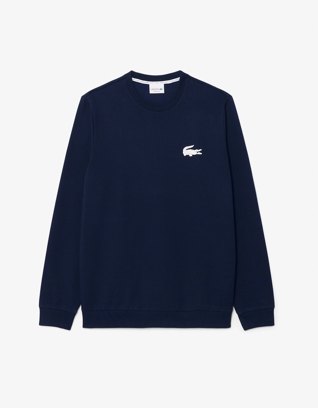 Lacoste Fleece Mens Lounge Hoodie - Navy Blue/White 525