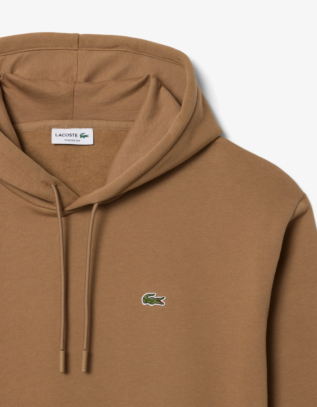 Lacoste Fleece Mens Classic Fit Hoodie - Cookie SIX