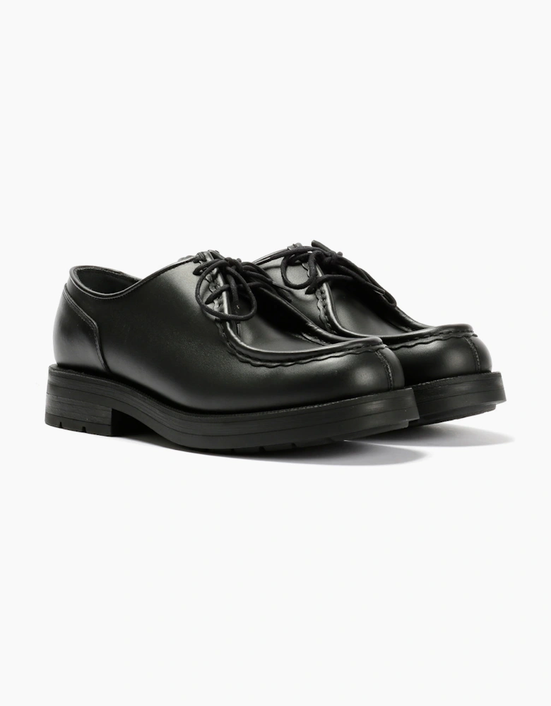 Kleman Tambour Leather Men's Black Lace-Up Shoes