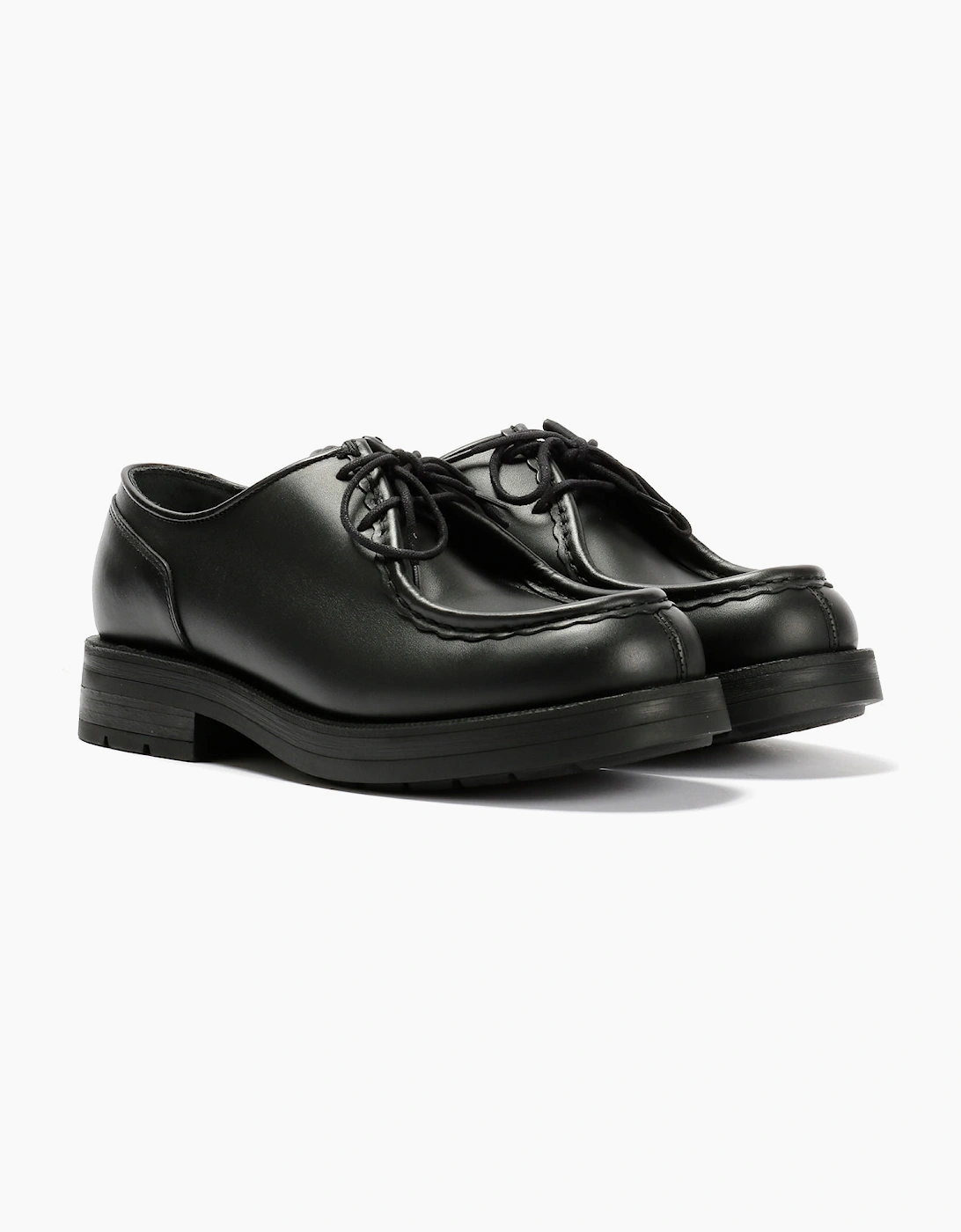 Kleman Tambour Leather Men's Black Lace-Up Shoes