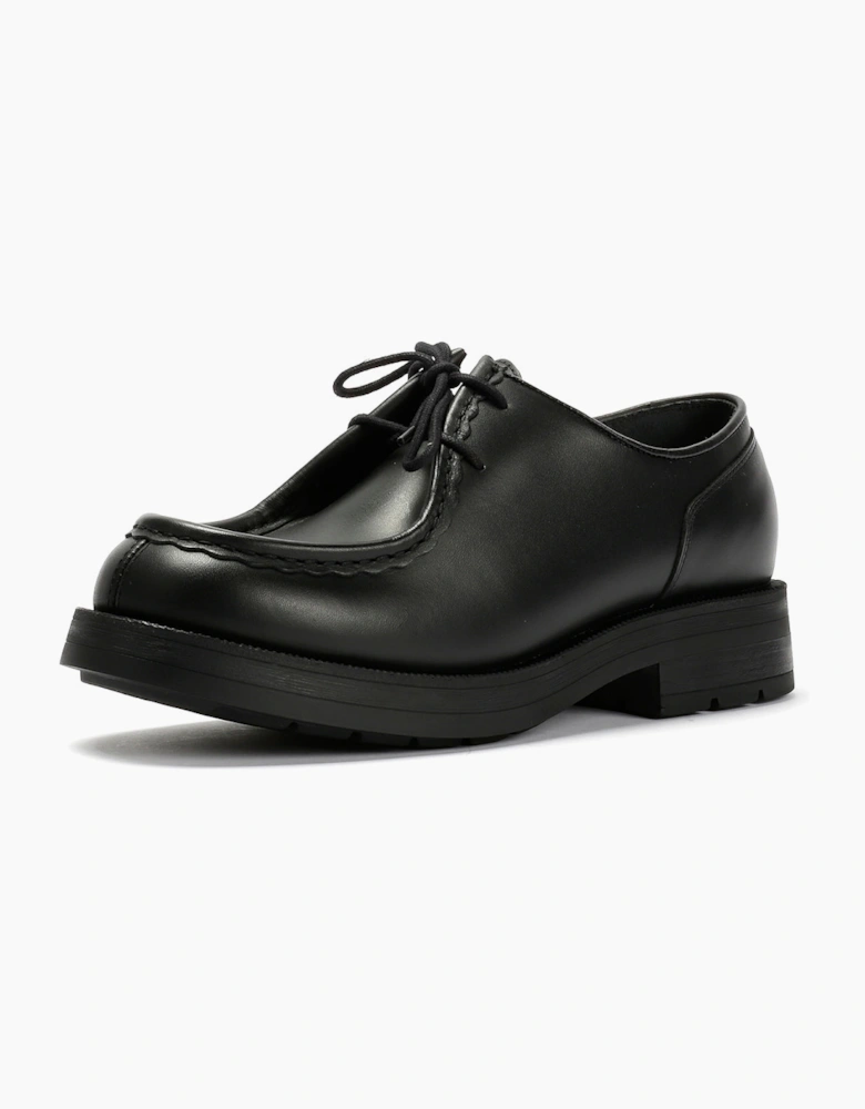 Kleman Tambour Leather Men's Black Lace-Up Shoes