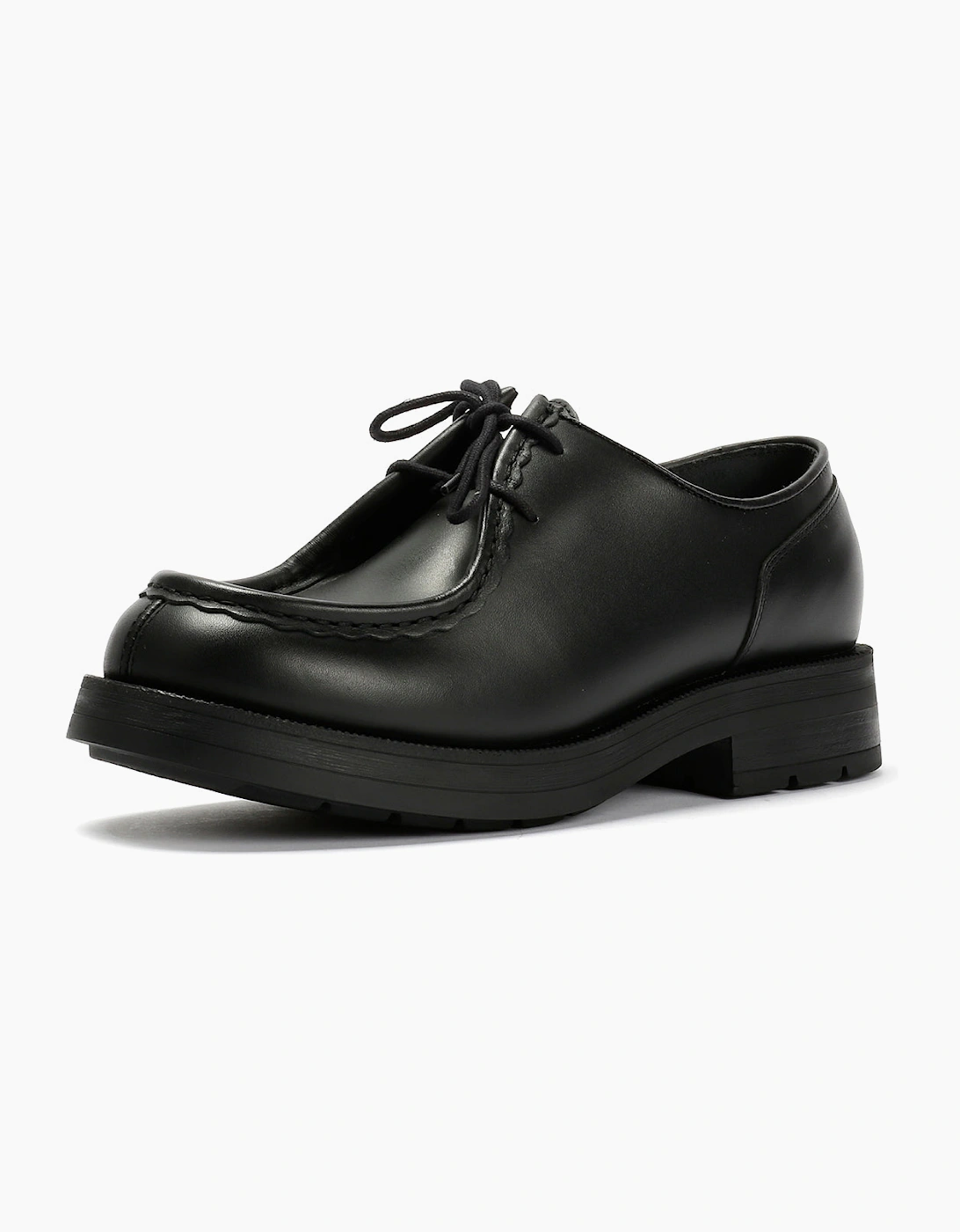 Kleman Tambour Leather Men's Black Lace-Up Shoes