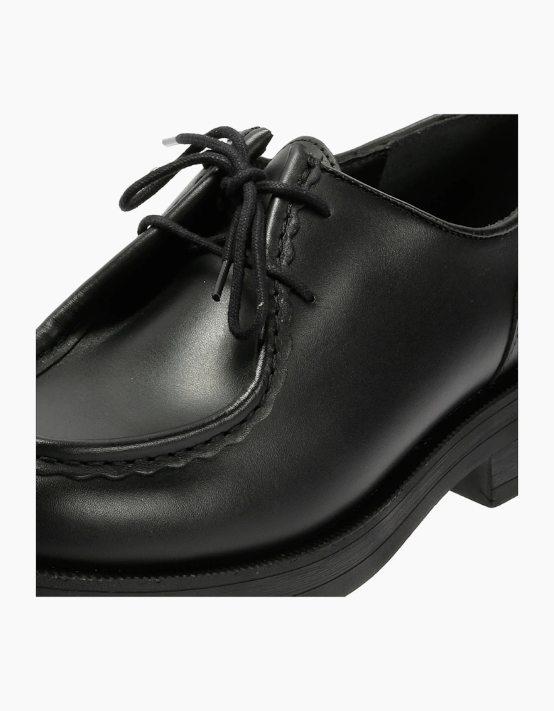 Kleman Tambour Leather Men's Black Lace-Up Shoes