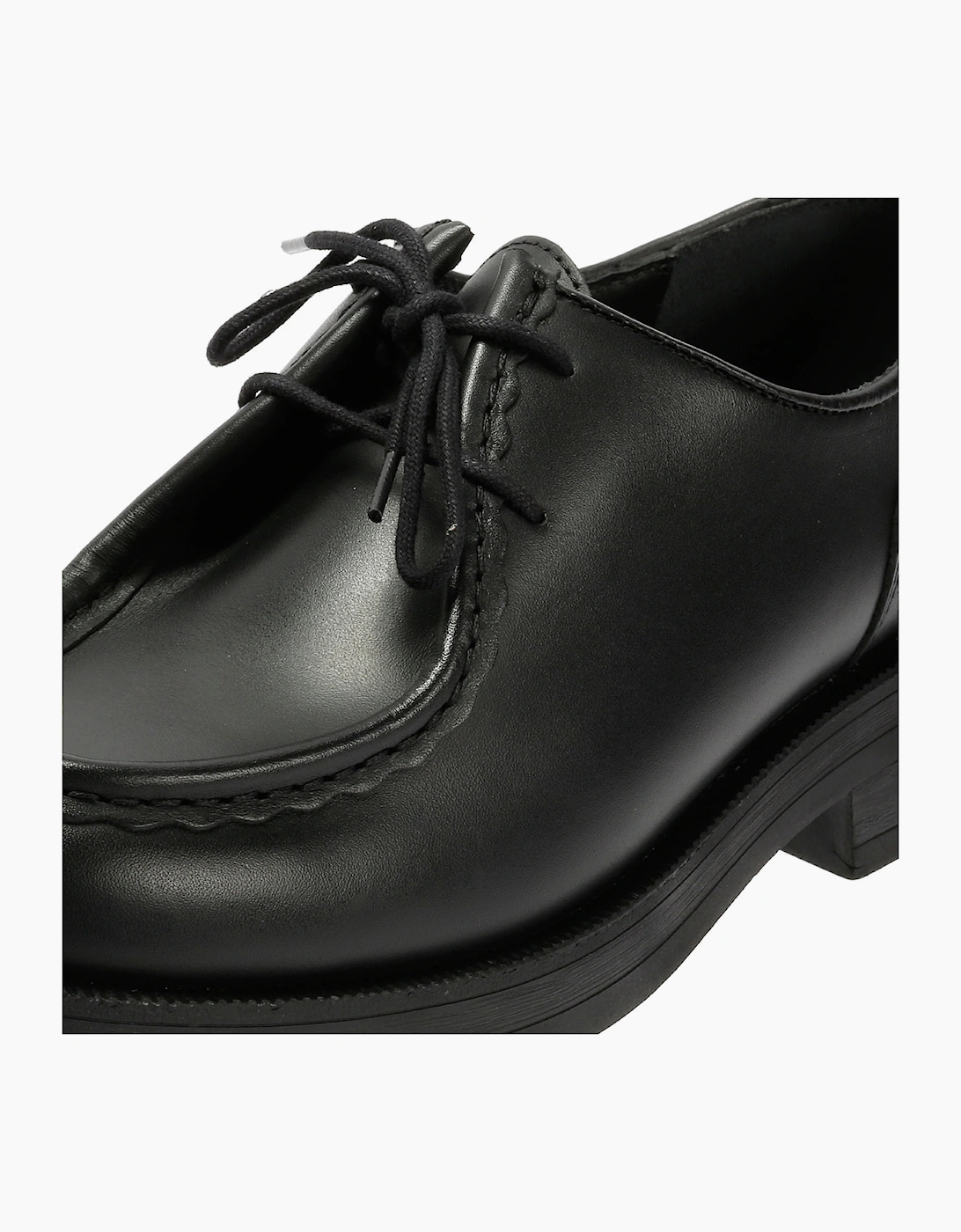 Kleman Tambour Leather Men's Black Lace-Up Shoes