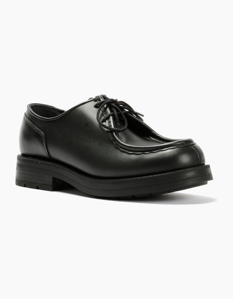Kleman Tambour Leather Men's Black Lace-Up Shoes