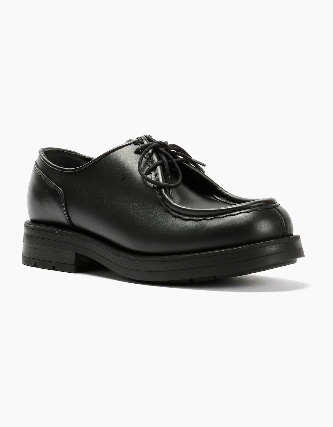 Kleman Tambour Leather Men's Black Lace-Up Shoes