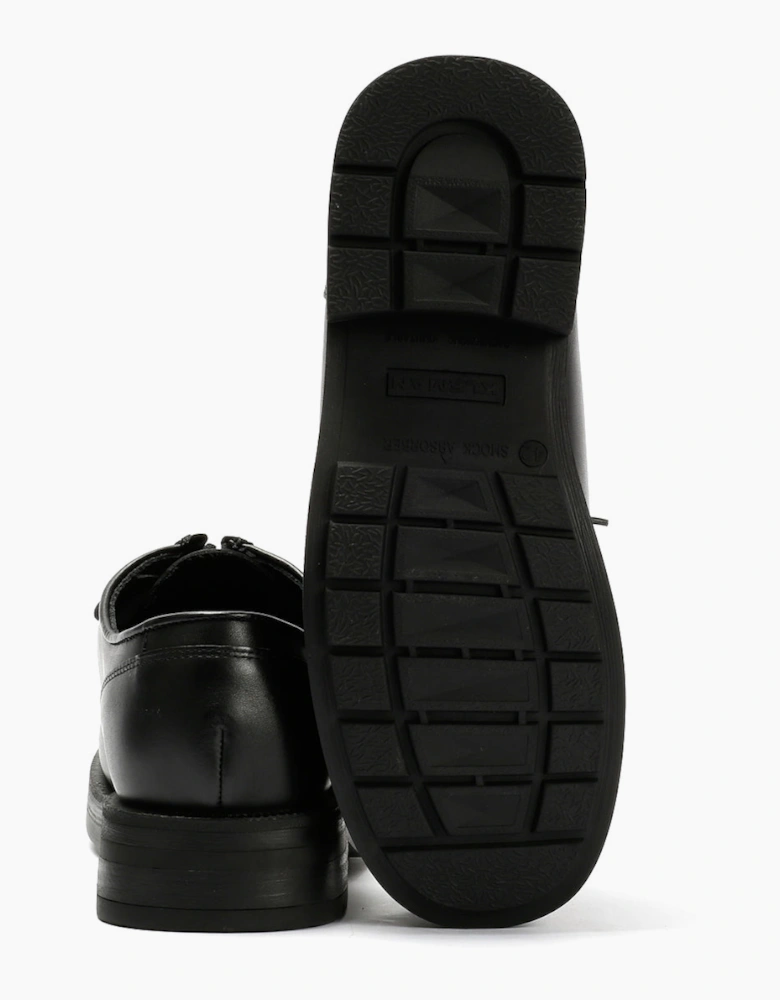 Kleman Tambour Leather Men's Black Lace-Up Shoes
