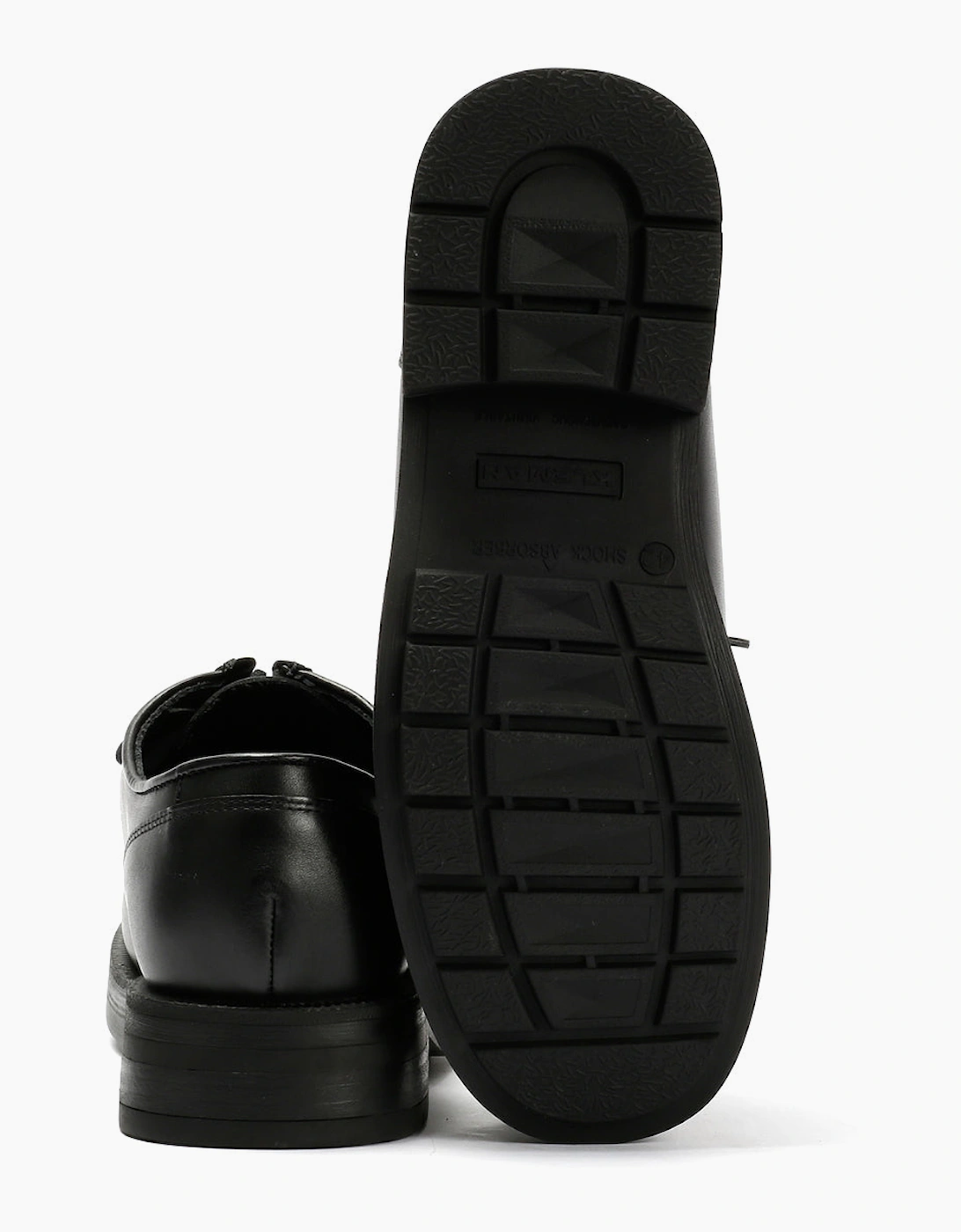 Kleman Tambour Leather Men's Black Lace-Up Shoes