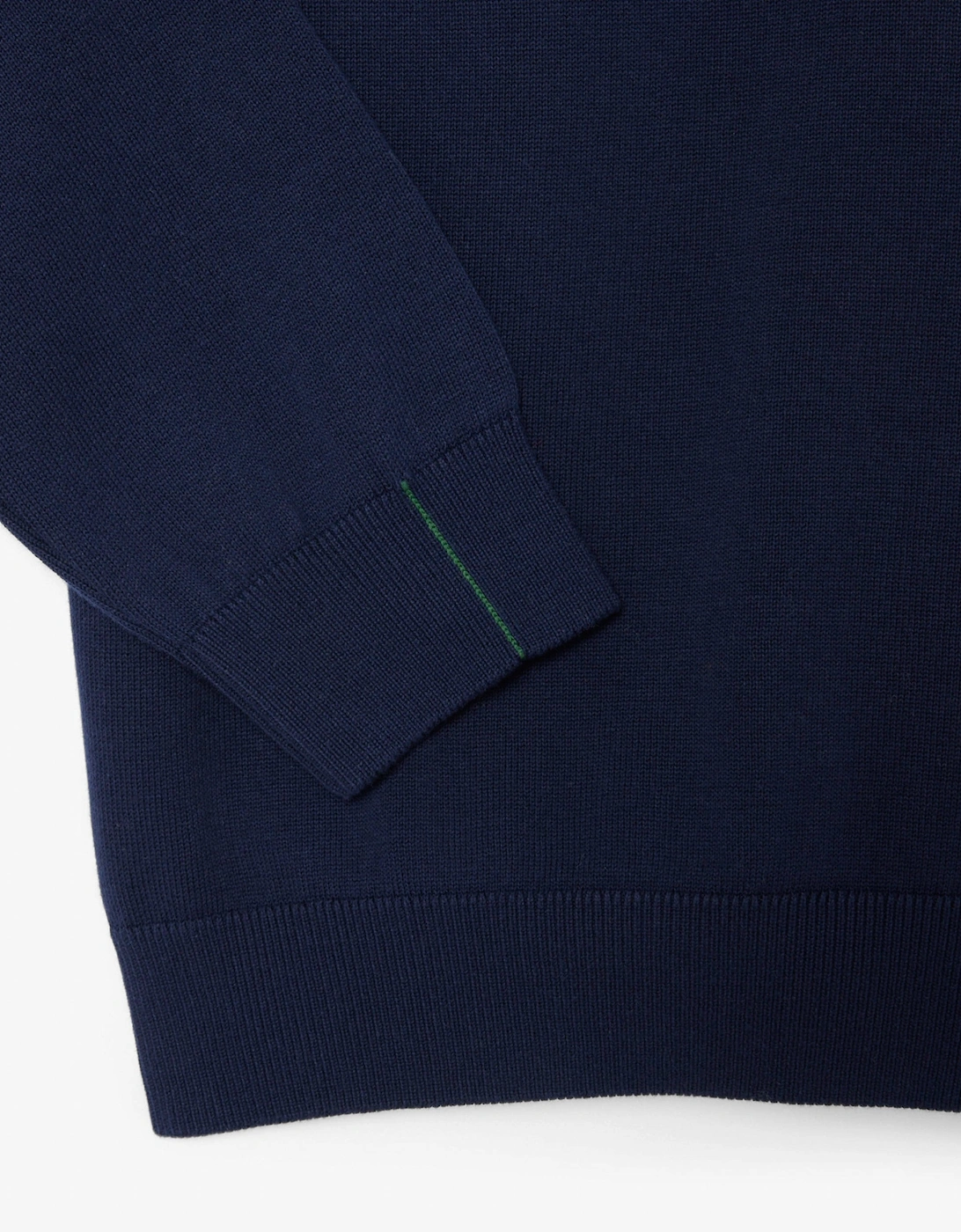 Lacoste Monochrome Jersey Mens V Neck Sweater - Navy Blue 166