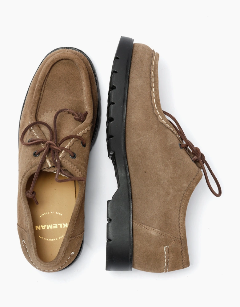 Kleman Padror MX V Suede Men's Taupe Lace-Up Shoes