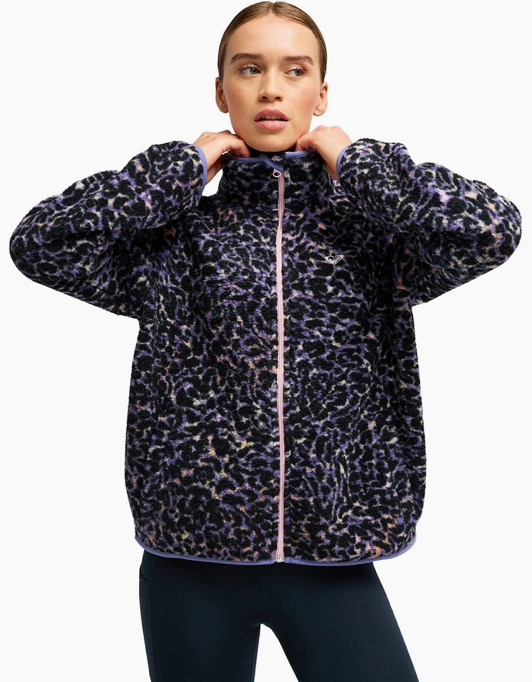 Roxy Womens Waves Of Warmth Polar Full Zip Fleece