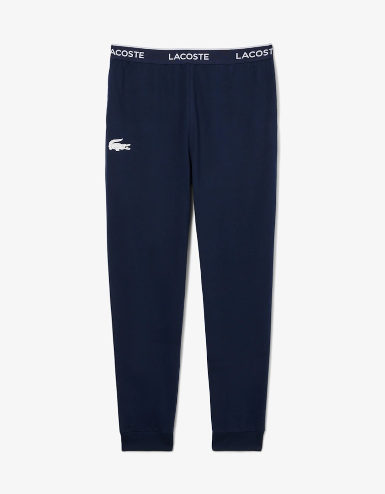 Lacoste Fleece Mens Loungewear Pants - Navy Blue/White 525