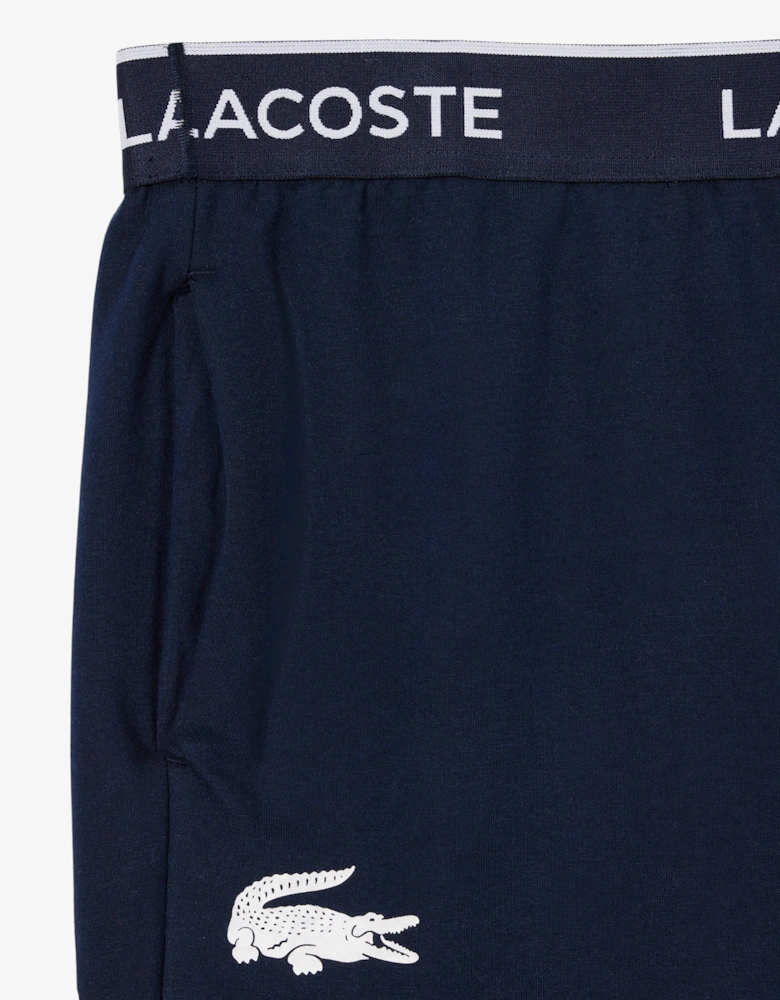 Lacoste Fleece Mens Loungewear Pants - Navy Blue/White 525