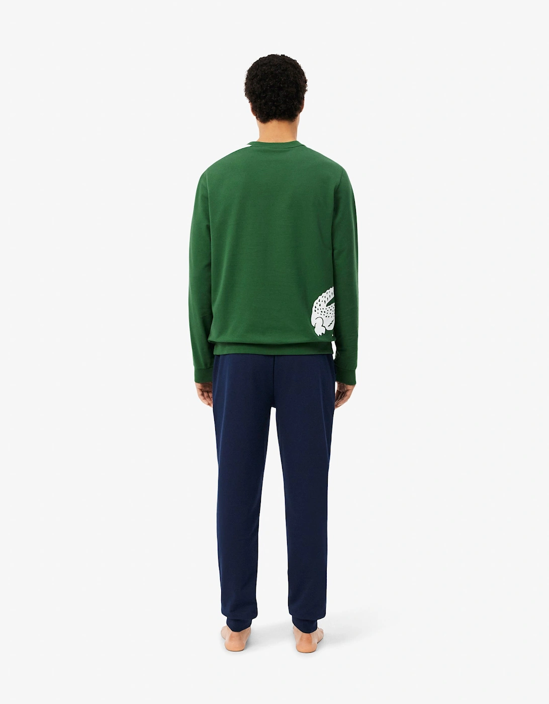 Lacoste Fleece Mens Loungewear Pants - Navy Blue/White 525