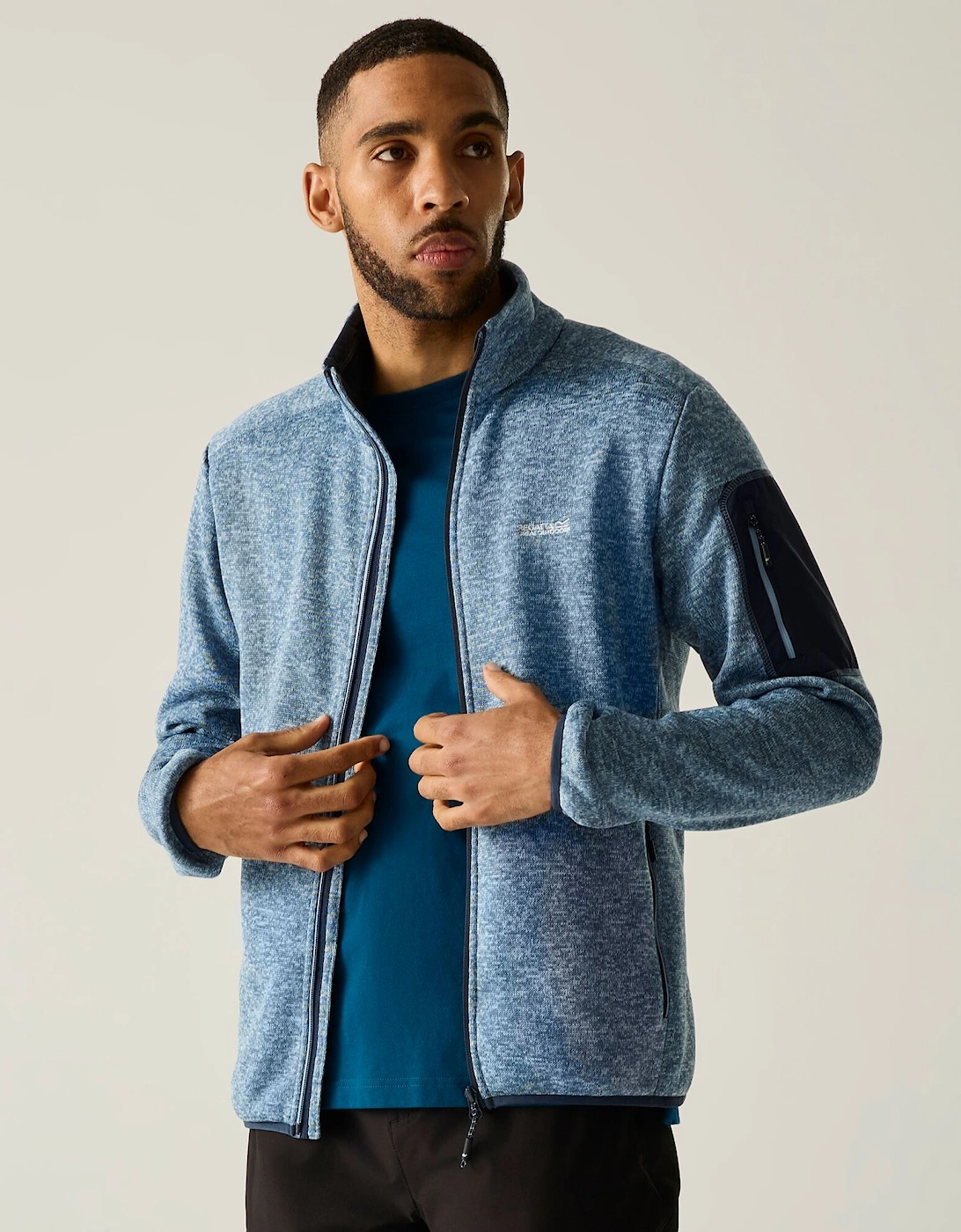 Regatta Mens Newhill Marl Full Zip Fleece Jacket