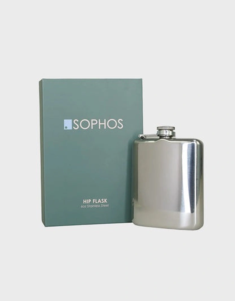 Sophos 6oz Hip Flask - Silver Finish