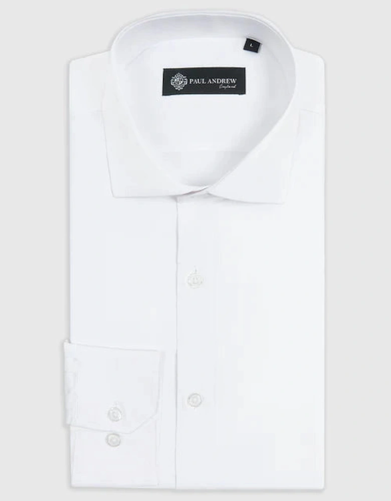 Paul Andrew Oliver Cutaway Collar Shirt - White