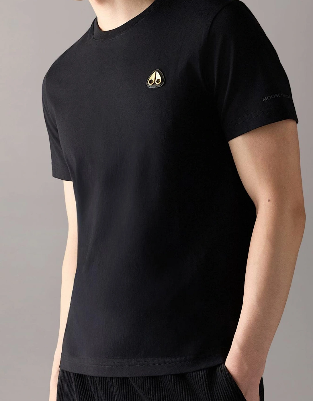 Gold Series Crescent Metal Logo Black T-Shirt