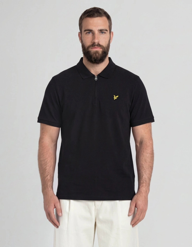 1/4 Zip Short Sleeve Polo Shirt