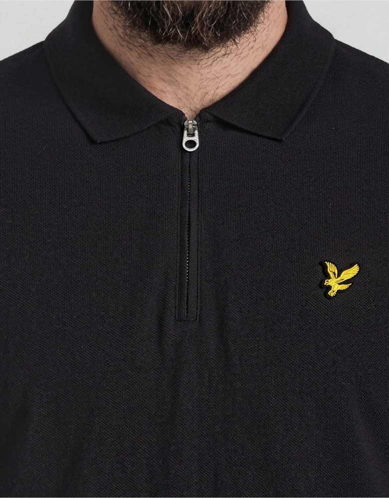 1/4 Zip Short Sleeve Polo Shirt