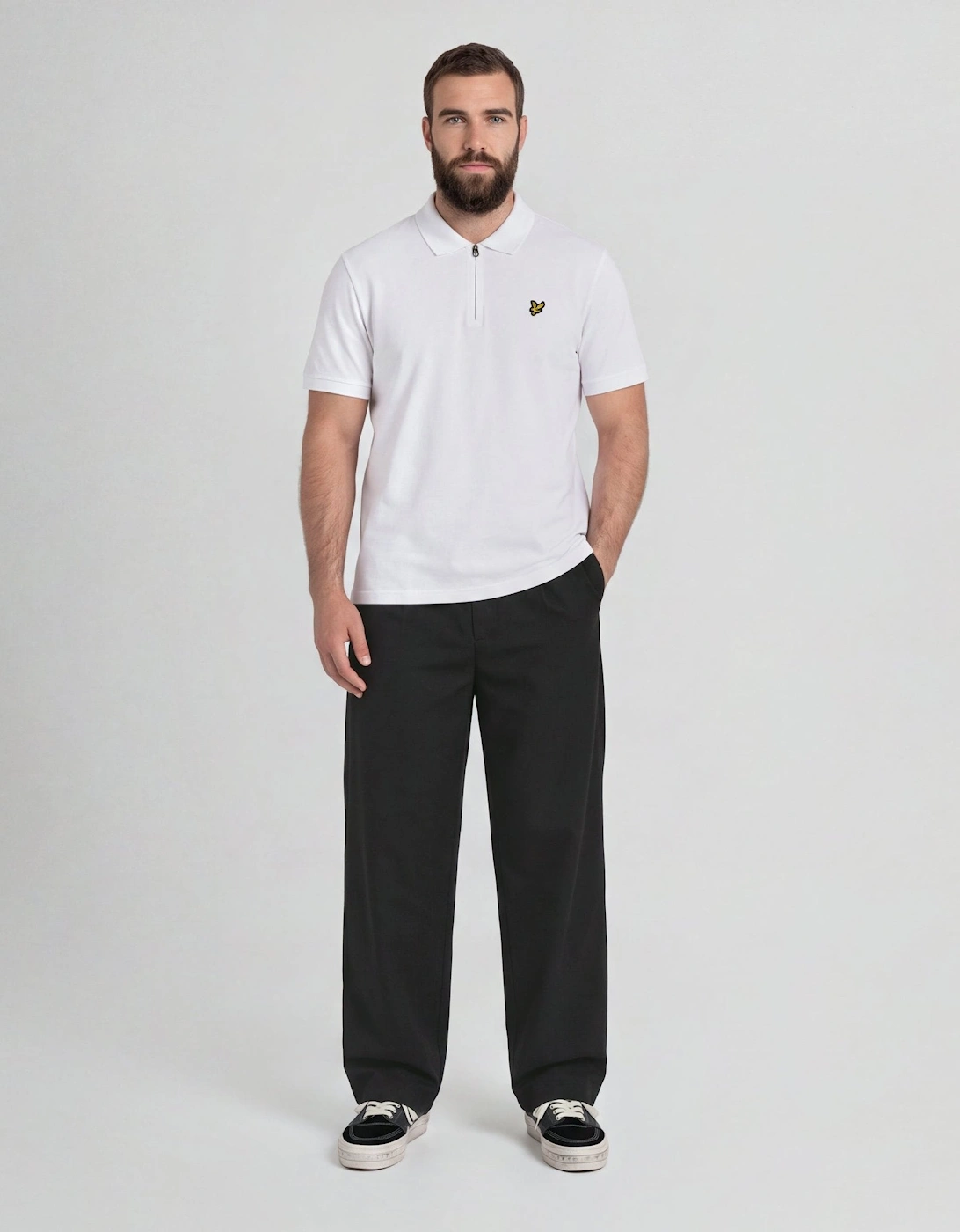 1/4 Zip Short Sleeve Polo Shirt