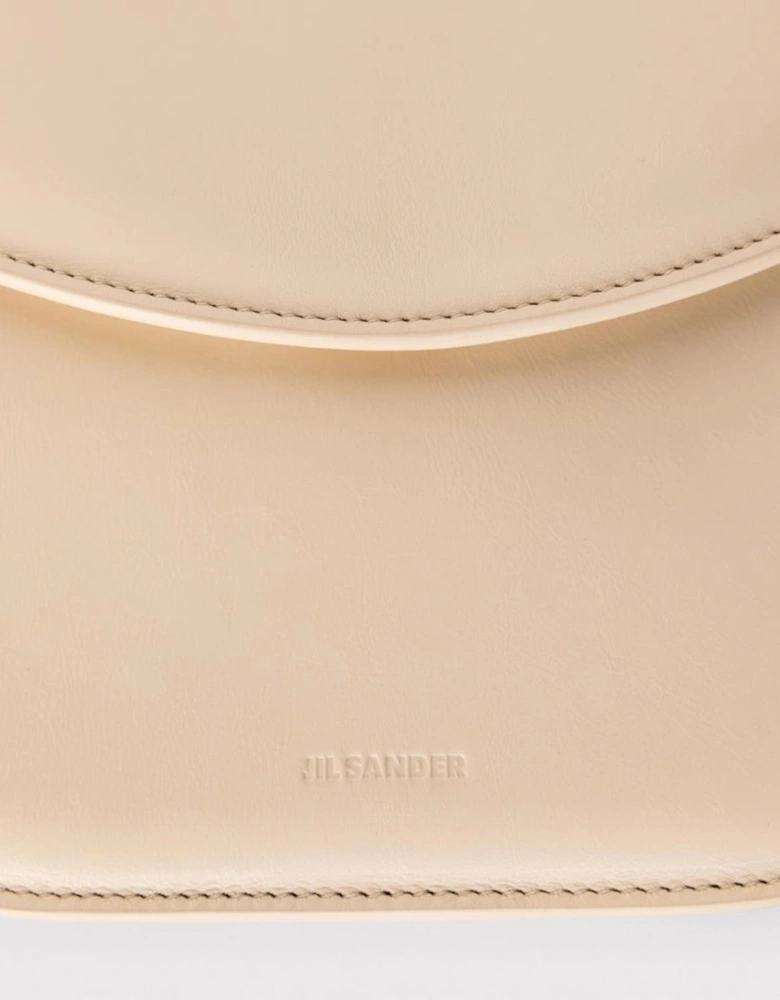 Medium Coin Leather Crossbody Bag Dune Beige