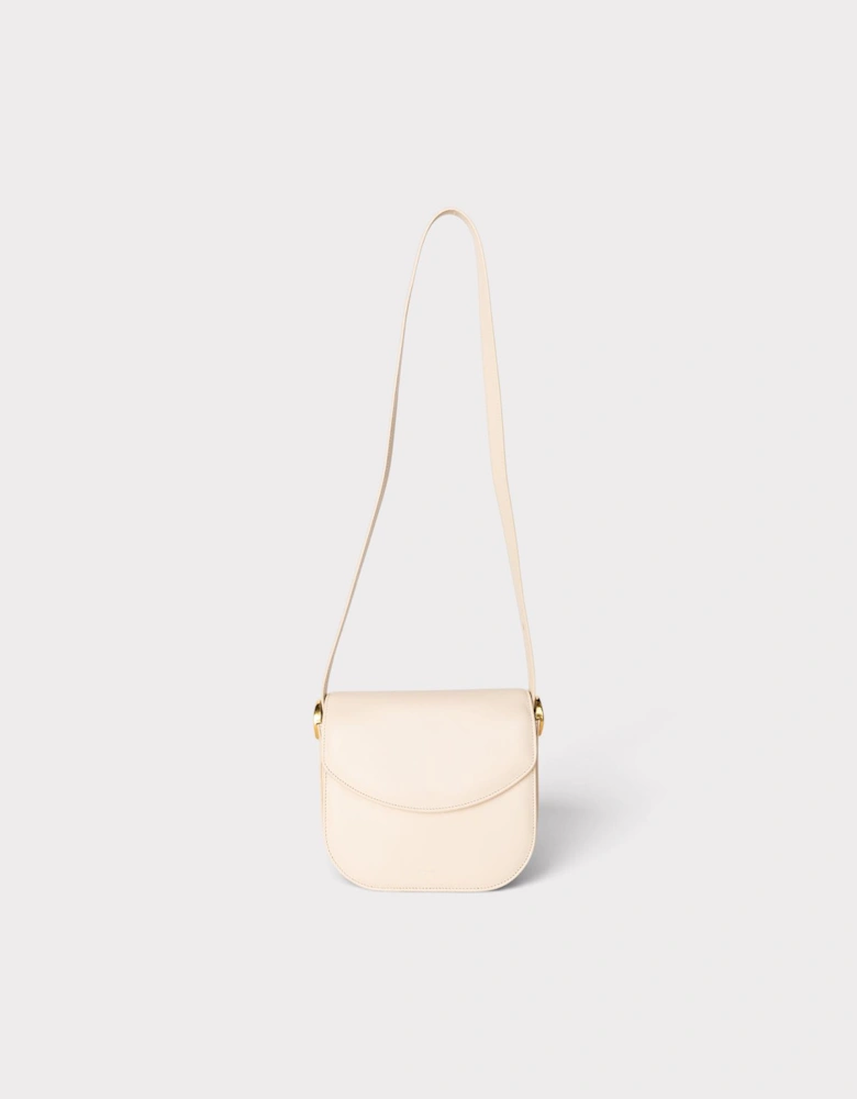Medium Coin Leather Crossbody Bag Dune Beige