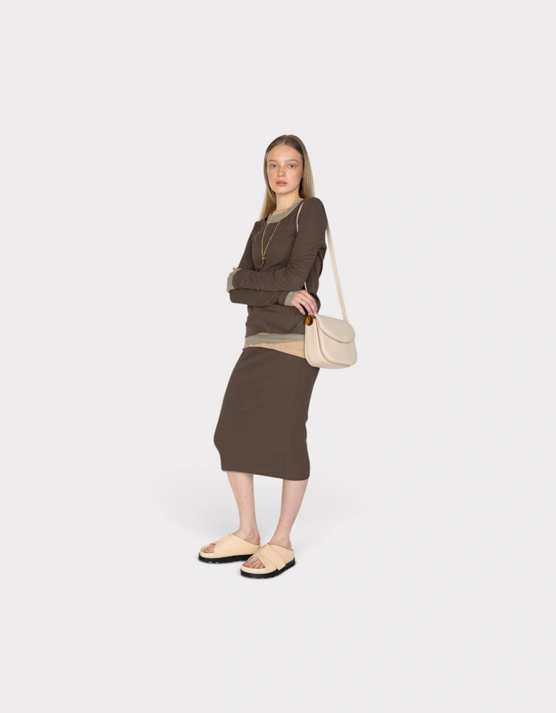 Medium Coin Leather Crossbody Bag Dune Beige