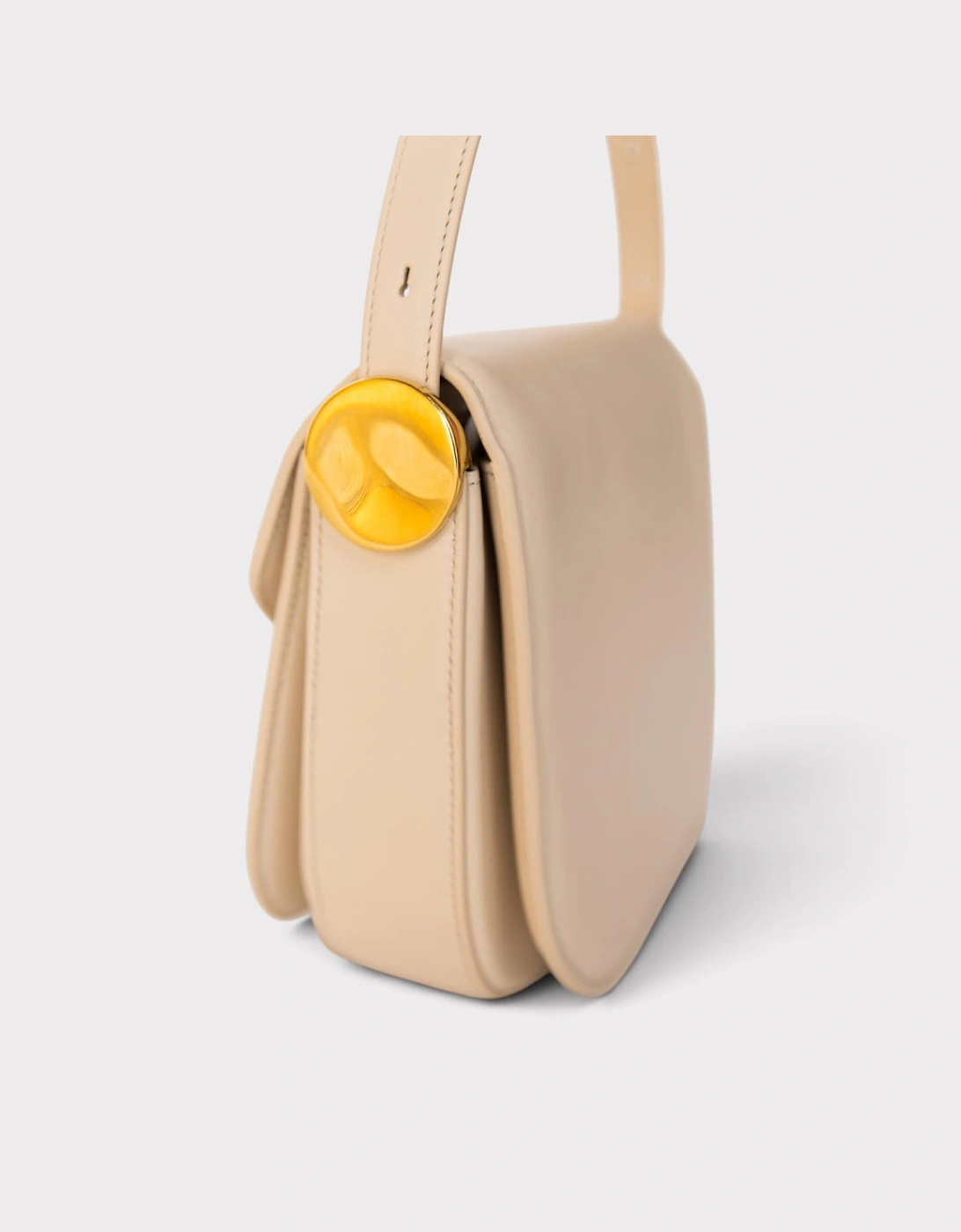 Medium Coin Leather Crossbody Bag Dune Beige