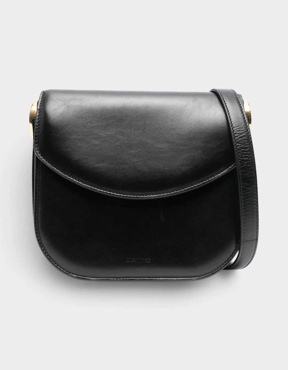 Medium Coin Leather Crossbody Bag Black