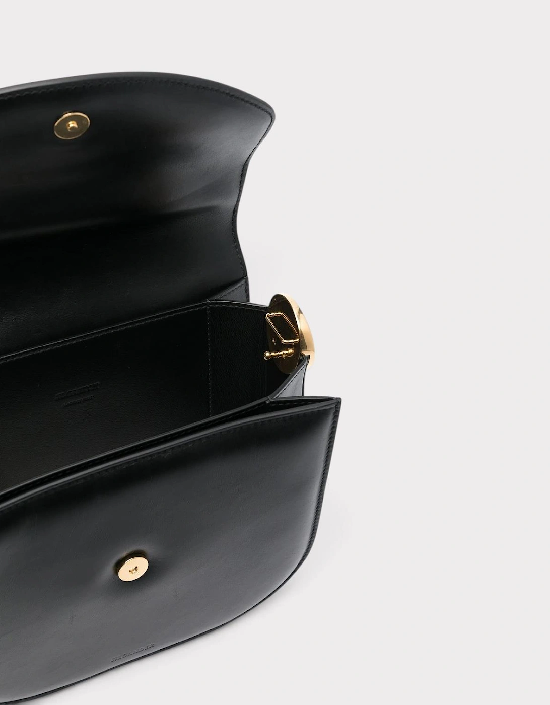 Medium Coin Leather Crossbody Bag Black