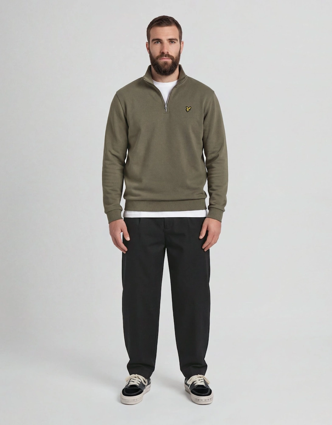 Cotton Loopback 1/4 Zip Sweatshirt