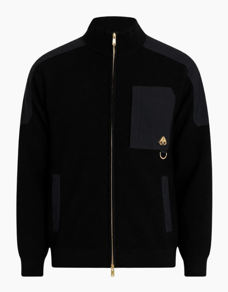 Gold Series Elowan Zip Up Black Cardigan