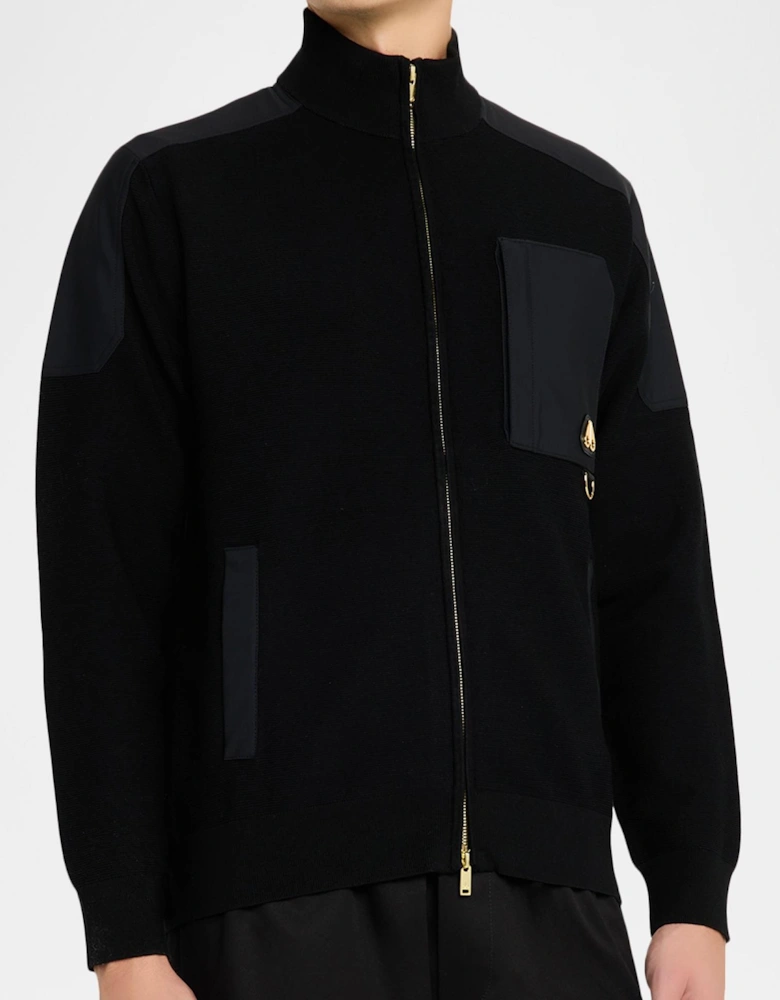 Gold Series Elowan Zip Up Black Cardigan