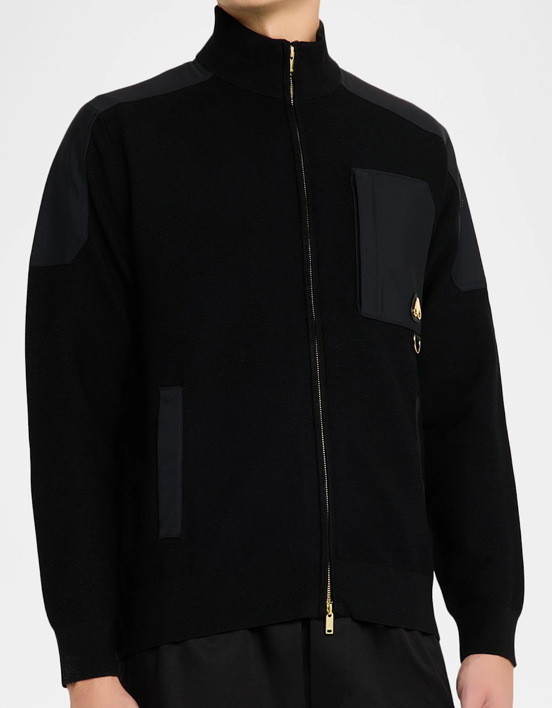 Gold Series Elowan Zip Up Black Cardigan