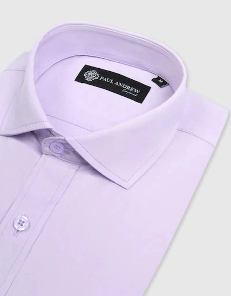 Paul Andrew Oliver Cutaway Collar Shirt - Lilac