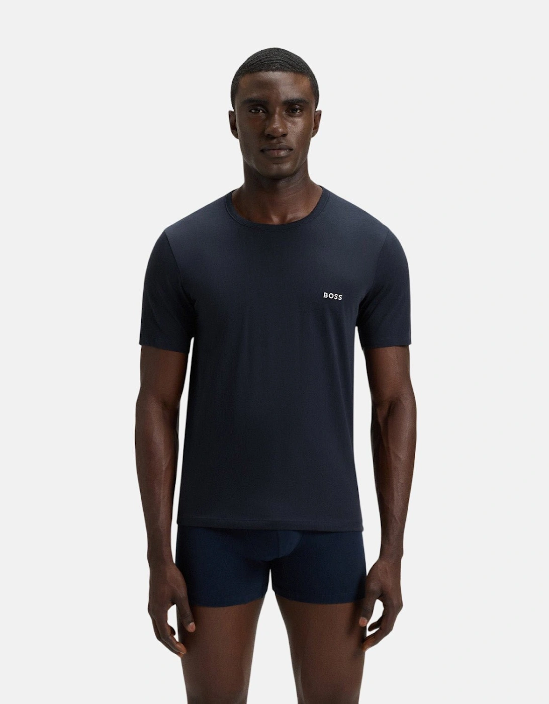 BOSS 3-Pack Cotton T-Shirts White Navy Grey