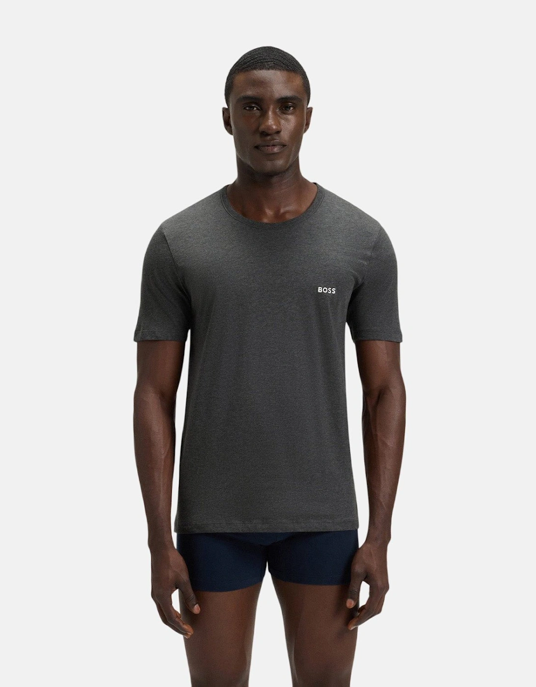 BOSS 3-Pack Cotton T-Shirts White Navy Grey