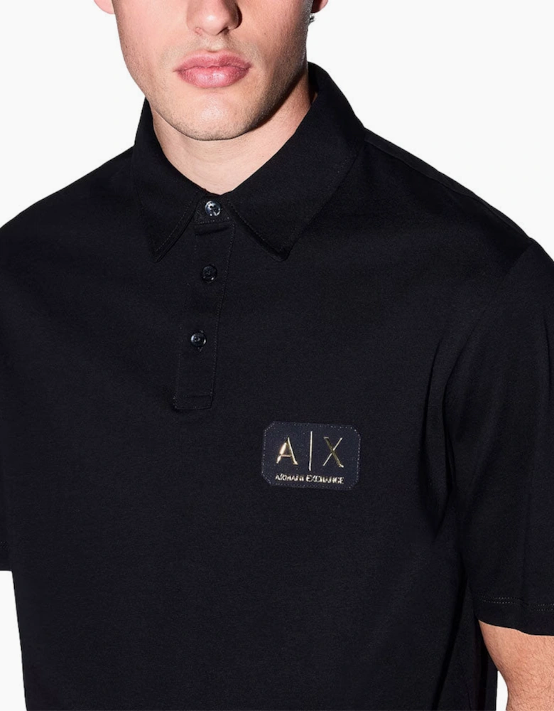 Armani Exchange Gold Patch Logo Polo Shirt XM002232 AF10364UC001