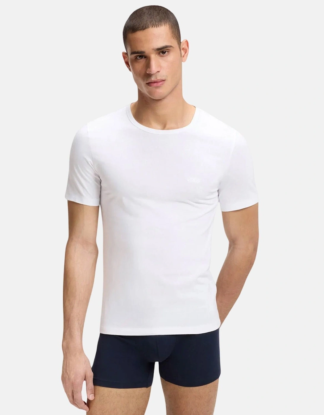 BOSS 3-Pack Cotton T-Shirts White Beige Grey