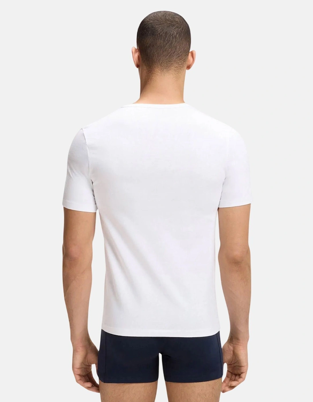 BOSS 3-Pack Cotton T-Shirts White Beige Grey