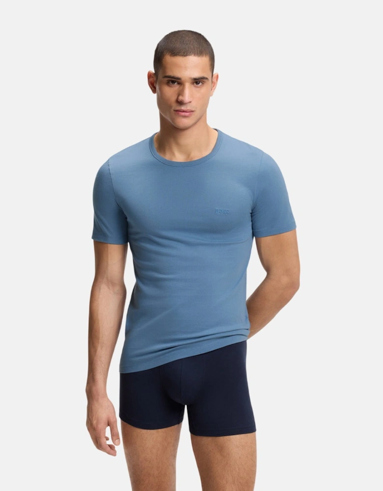 BOSS 3-Pack Cotton T-Shirts Sky Navy Blue