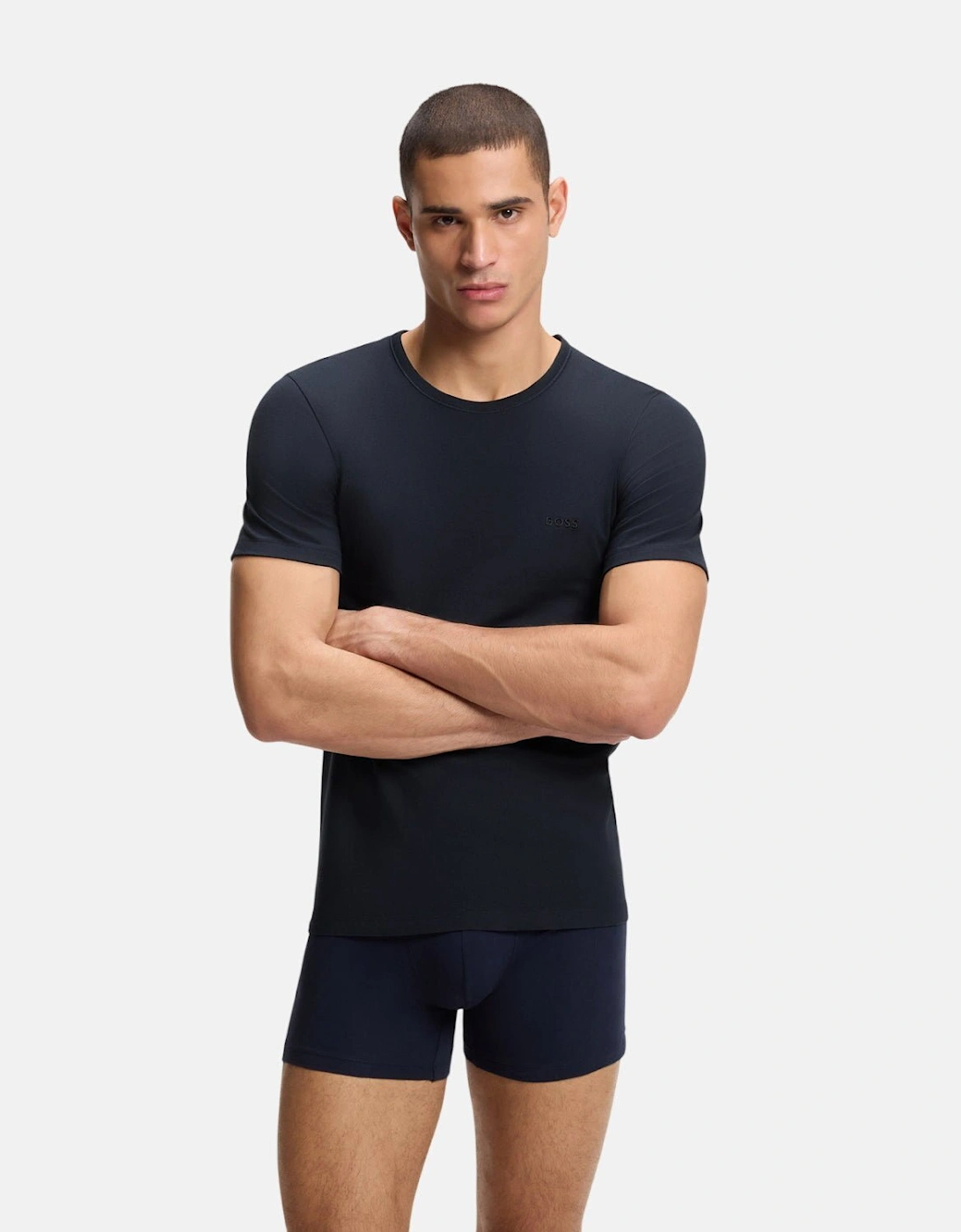 BOSS 3-Pack Cotton T-Shirts Sky Navy Blue