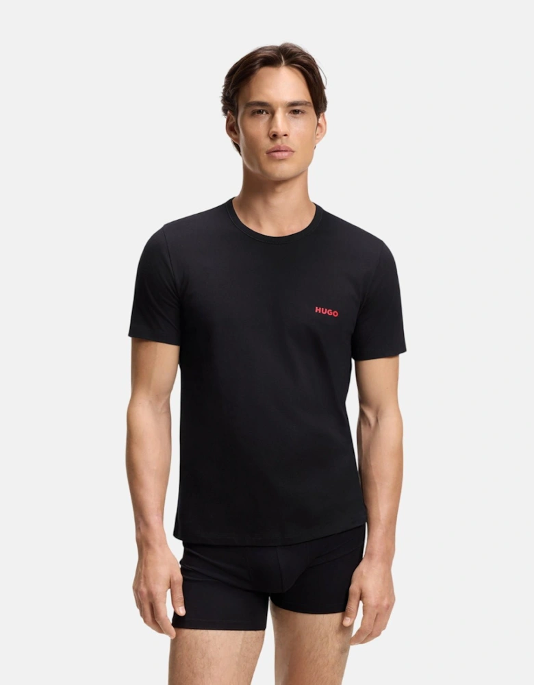 HUGO 3-Pack Cotton T-Shirts Black Grey Green