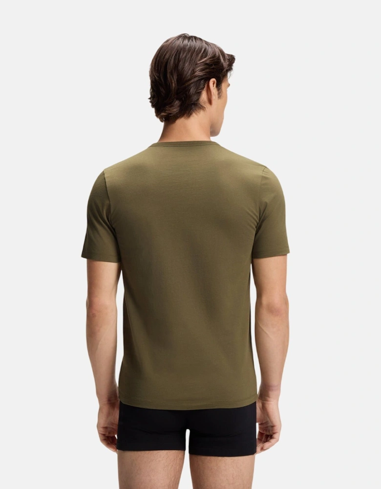 HUGO 3-Pack Cotton T-Shirts Black Grey Green
