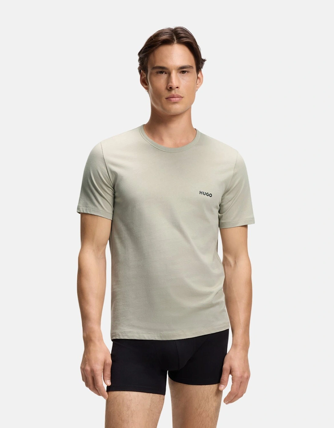 HUGO 3-Pack Cotton T-Shirts White Beige Red