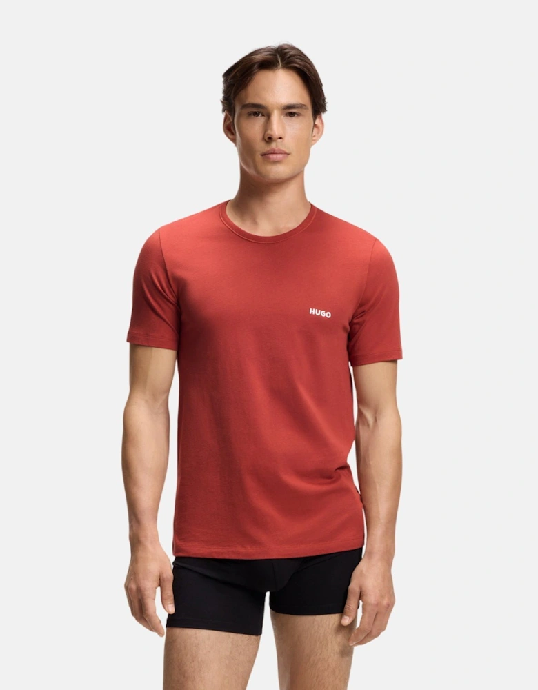 HUGO 3-Pack Cotton T-Shirts White Beige Red